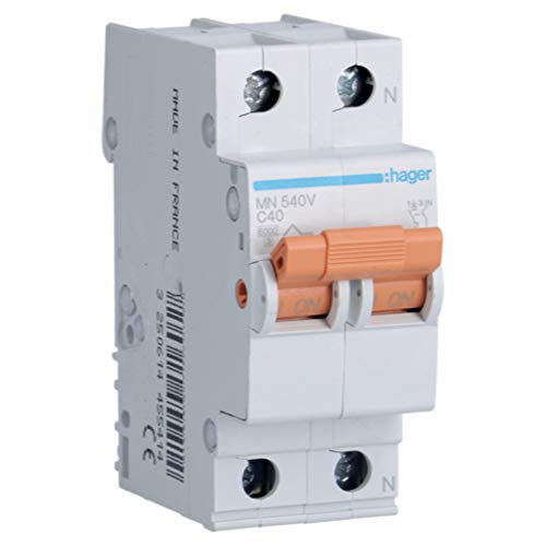 Hager MN540V Interruptor automático magnetotérmico, Blanco