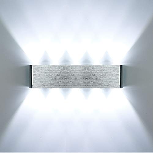 HAWEE Moderno LED Apliques de Pared Interior LED Bañadores de Pared Aluminum LED Luz de Pared para Dormitorio, Pasillo, Sala de Estar, Escaleras, KTV, 20W Blanco