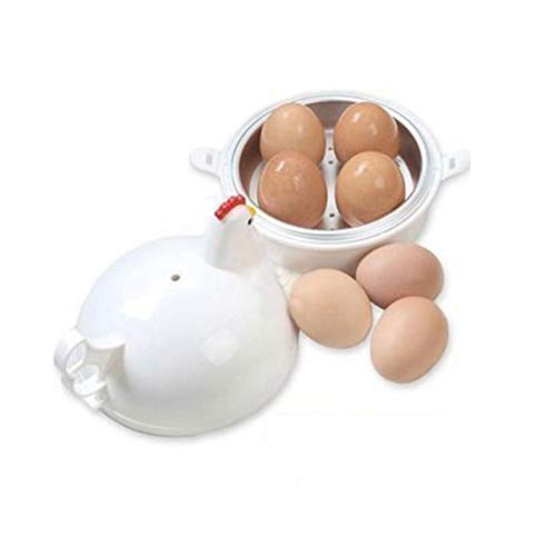 Hervidor de huevos para microondas, hervidor para 4 huevos, hervidor a vapor para microondas, hervidor para cocinar a vapor, utensilios para cocinar huevos duros y blandos, hervidor furtivo