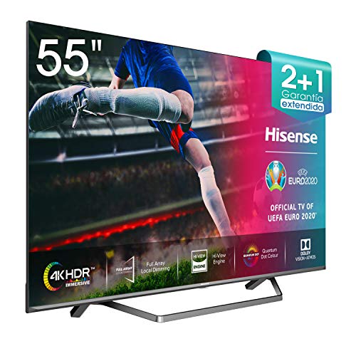 Hisense ULED 2020 55U71QF - Smart TV 55" Resolución 4K, Quantum Dot, FALD, Dolby Vision, Dolby Atmos, Vidaa U 4.0 con IA, Alexa Built-in