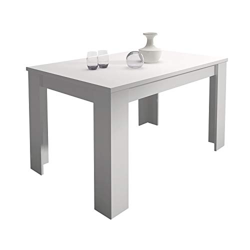 HomeSouth - Mesa de Comedor Extensible, Modelo Corfu Color Blanco, Medidas Mesa: 138 x 76 x 88 cm de Fondo