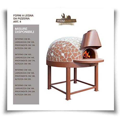 Horno de leña/gas Napolitano de pizzería profesional (diámetro 120 cm)