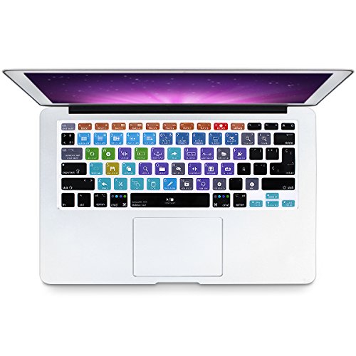 HRH MC184LL/B European/ISO - Funda de Silicona para Teclado de Apple MacBook Air de 13 Pulgadas y MacBook Pro con o sin Pantalla de Retina, 33,02 cm y 43,18 cm, Color Z1-Ableton Live