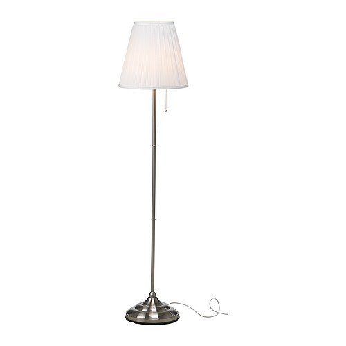 Ikea ARSTID - Lámpara de pie, niquelado, Blanco