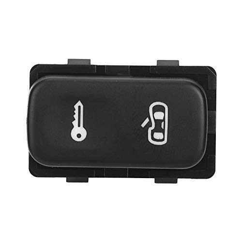 Interruptor de bloqueo de puerta central, botón de interruptor negro de bloqueo de puerta interior de coche 1Z0962125A compatible con Sko-da Octa-via Mk2 2004-2013