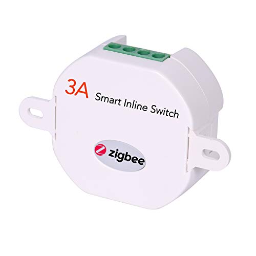 Interruptor de luz inteligente en línea ZigBee para actualizar el interruptor de luz existente con Echo Plus ZigBee Hub Bridge domótica y control de voz Alexa