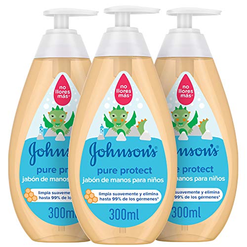 Johnson's Baby Pure Protect Jabón de Manos para Niños, 3 x 300 ml
