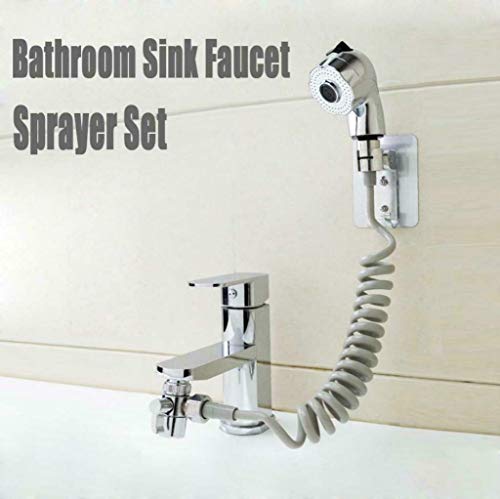 Juego de rociador para grifo del lavabo del baño, conversión fácil de grifo a ducha, se conecta al kit de ducha de mano Tap 2 modos (2 metros)