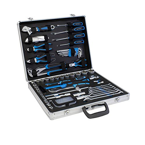 Karcher maletín de herramientas - 95 piezas incluye martillo, alicates, juego de destornilladores, llave de carraca y mucho mas