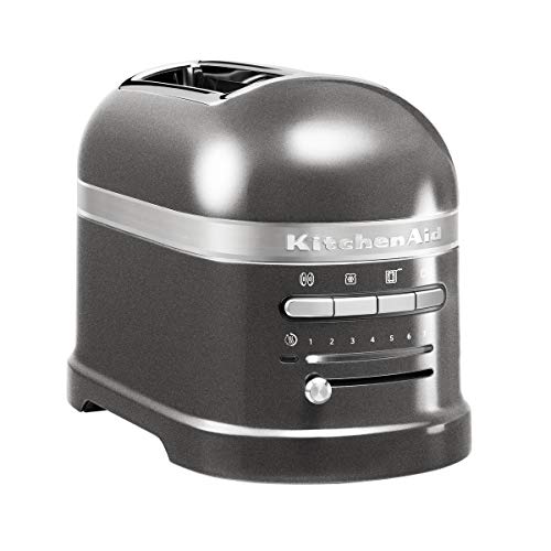 KitchenAid 5KMT2204EMS - Tostador, 1250 W, 220-240 V, 18 x 33 x 22.5 cm, color gris