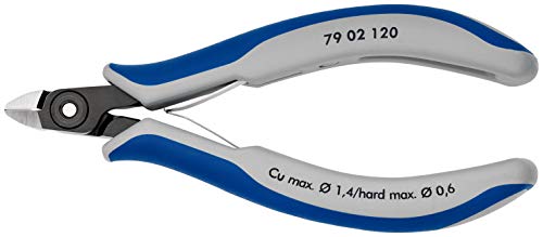 KNIPEX Alicates de precisión de corte diagonal para electrónica (120 mm) 79 02 120
