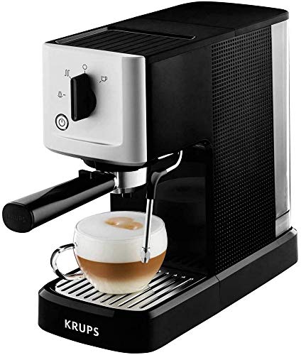 Krups XP 3440 Calvi - Cafetera Espresso, Color Negro y Plateado