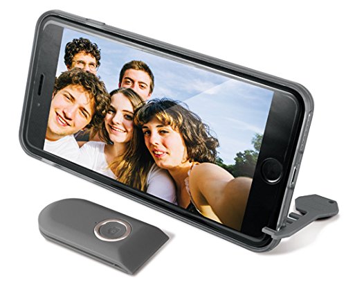 Ksix B0926CAS01 - Carcasa Selfie con mando Bluetooth para Apple iPhone 6 Plus, 5.5", color negro