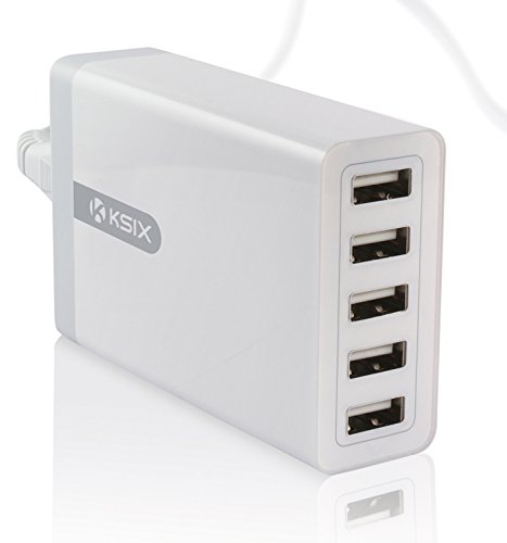 Ksix BXCDU5 - Adaptador directo (5 puertos USB 8A), color blanco