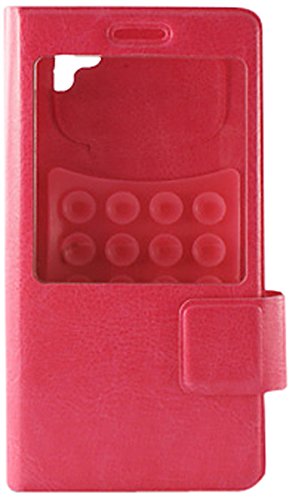 Ksix BXFU12T4.5R - Funda folio universal para móvil de hasta 4.5", rosa