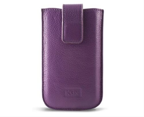Ksix Gold Elektra - Funda universal de piel para móvil, púrpura