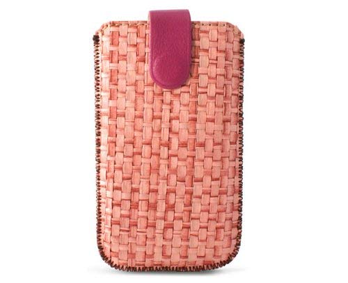 Ksix Zahara - Funda universal de piel para móvil, rosa