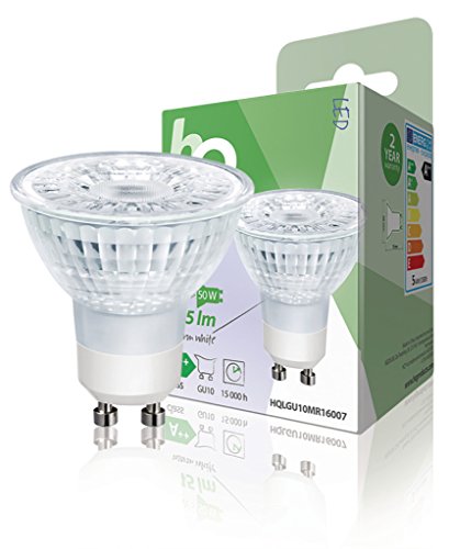 LED con apariencia de lámpara halógena MR16 GU10 de 4.3 W, 345 lm y 2700 K