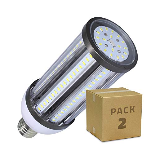 LEDKIA LIGHTING Pack Lámpara LED Alumbrado Público Corn E40 54W (2 un) Blanco Cálido 2800K - 3200K