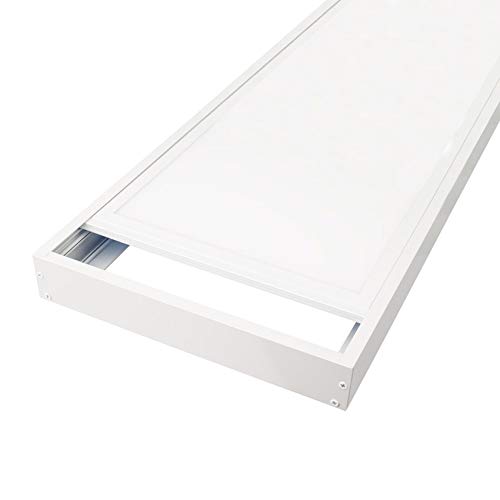 LEDUNI ® Marco Panel LED Empotrable Kit de Superficie Panel 60X30 Marco de Montaje Superficie Borde Blanco 60X30