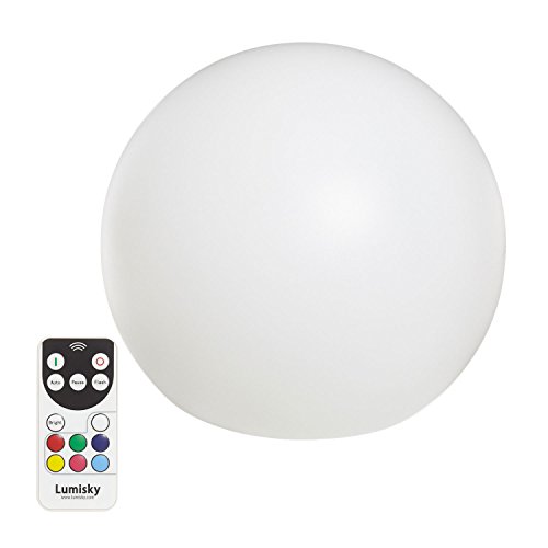 Lumisky 303091 - Lamapara LED portátil con mando a distancia (50 x 50 x 50 cm, 7,2 W), diseño de esfera