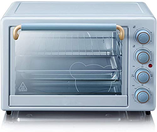 Mini horno eléctrico 35L, Múltiples funciones de cocción y parrilla, control de temperatura ajustable, Temporizador de 120 minutos, 1600W, para familias y fiestas
