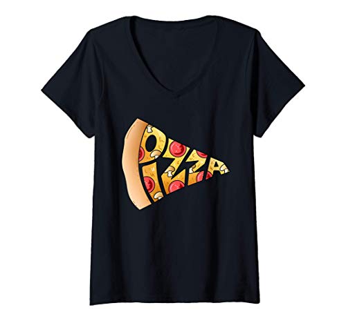 Mujer Pizza horno entrega pizza panadero Pizza Fan Italia Pizza Camiseta Cuello V