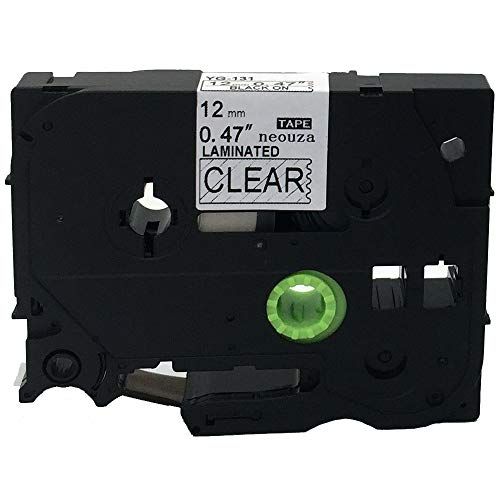 NEOUZA Compatible for Brother P-touch TZe Tz Black on White label tape 6mm 9mm 12mm 18mm 24mm 36mm all size(TZe-131 12mm)