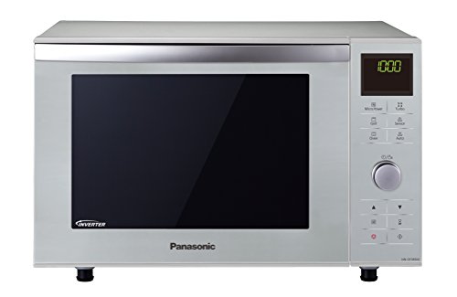 Panasonic NN-DF385 - Microondas Horno con Grill Combinado (1000 W, 23 L, 6 niveles, Inverter, Grill 1000 W, 100-220ºC, 16 modos, recubrimiento antiadherente sin plato) Plateado