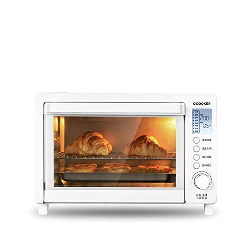 PLEASUR Horno 24L / 1600W Horno de Cocina Control de Temperatura doméstico LCD Horno eléctrico para Hornear Blanco Nuevo