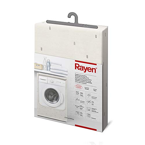 Rayen 84 x 60 x 60 cm Tela para Proteger Funda Carga Frontal | Cubierta Impermeable para Lavadora/Secadora, Blanco