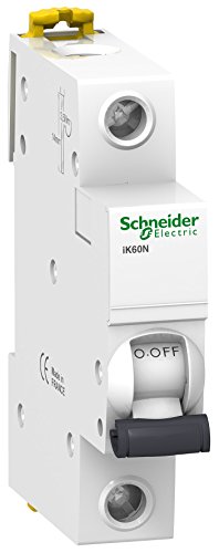 Schneider Electric A9K17110 IK60N Interruptor Automático Magneto Térmico, 1P, 10A, Curva C, 78.5mm x 18mm x 85mm, Blanco