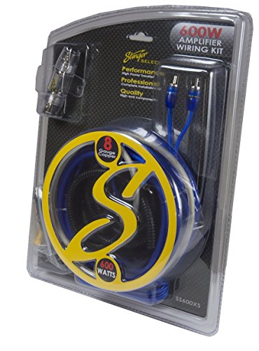 STINGER SS600XS 8GA cobre 600W kit completo de cableado, azul