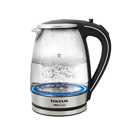 Taurus Aroa Glass Hervidora de agua, 2200 W, Cristal, Inox