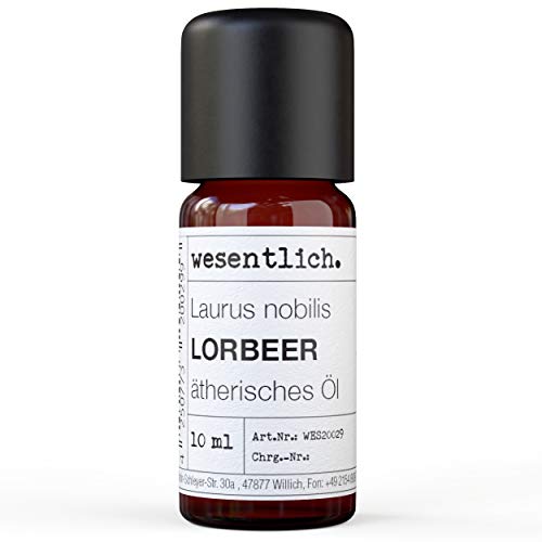 wesentlich - Aceite de hojas de laurel, aceite esencial puro, 100% natural en botella de cristal (10 ml)