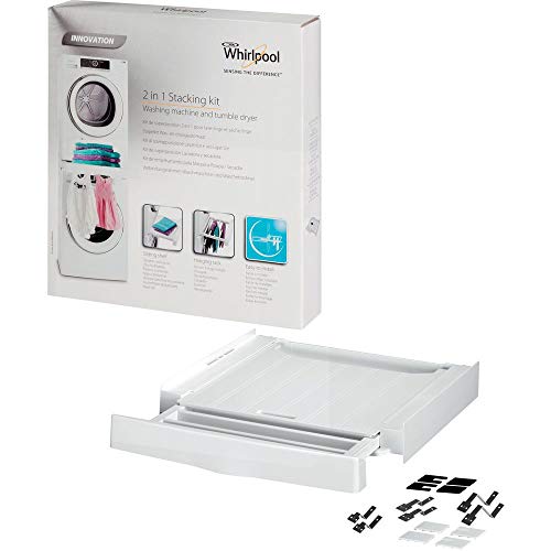 Whirlpool SKS 200 - Kit de superposición para lavadora y secadora, Color blanco