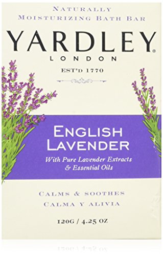 Yardley 7836-8 London - Jabón de jabón (8 unidades), lavanda inglesa y aceites esenciales, 4 onzas