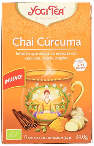 Yogi Tea Yogi Tea - Infusión Ayurvédica - Chai Curcuma - 17 Bolsitas 30 g