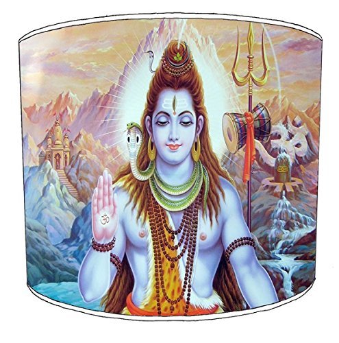 12 Inch Ceiling Lord Goddess Vishnu Hindu Print lampshade 6