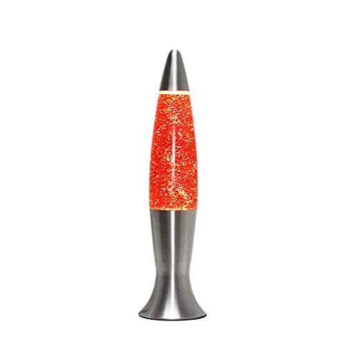 Angelina - Lámpara de lava (40 cm, incluye bombilla G9), diseño retro, color naranja