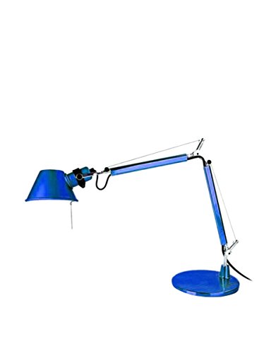 Artemide Tolomeo Micro E14 Azul lámpara de mesa - Lámparas de mesa (Azul, Aluminio, IP20, E14, 1 bombilla(s), 46 W)