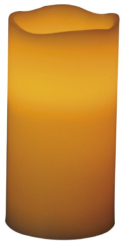 Beco 883.00 - Lámpara LED con forma de vela (7,6 x 15,2 cm, incluye 3 pilas AAA), color naranja