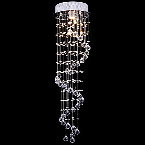 CCLIFE Lámpara Techo de Cristales LED lampara cristal araña lampara cristal colgante, Casquillo GU10,50W