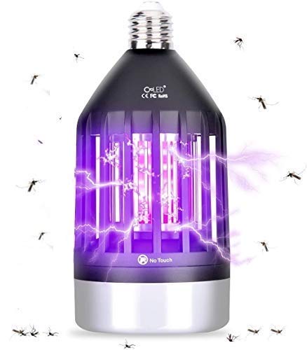 CroLED Lámpara antimosquitos - Eléctrica Interior/Exterior UV LED de 9W antiinsectos, lámpara antimosquitos, 3 Modos de iluminación, Mosquito lámpara Ultravioleta ecológica, no tóxica
