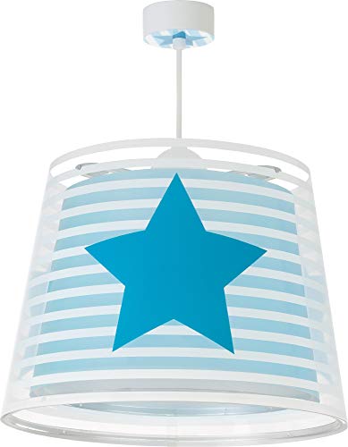 Dalber Light Feeling Lámpara Infantil de Techo Estrellas, 60 W, Azul