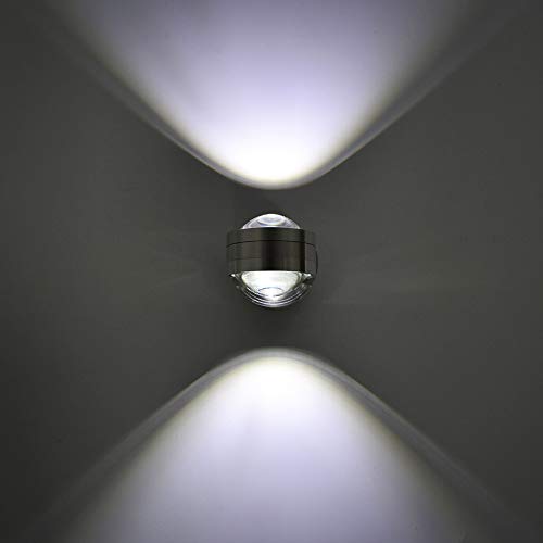 Glighone Apliques de Pared LED Lámpara de Pared Moderna Luz de Puro Aluminio Iluminación para Pasillo Entrada Dormitorio, Blanco Frío