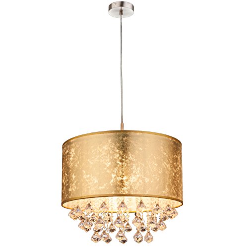 Globo 15187H3 - Lámpara colgante de cristal para dormitorio o habitación, color dorado