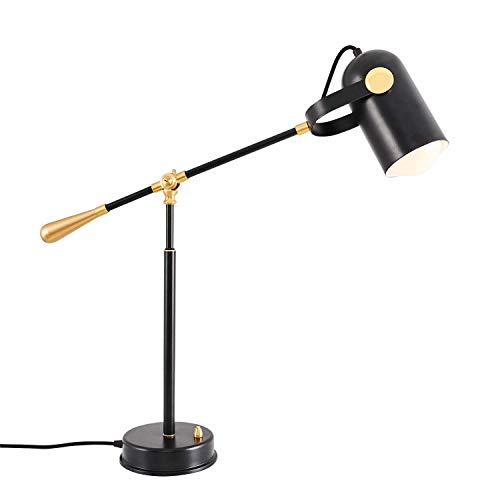 Homemania - Lámpara de mesa Ronya, color negro, dorado, de metal, 70 x 15 x 70 cm, 1 x máx. 40 W, E27