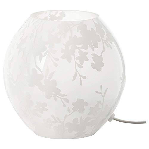 IKEA KNUBBIG - Lámpara de mesa, cerezos flores blancas - 18 cm