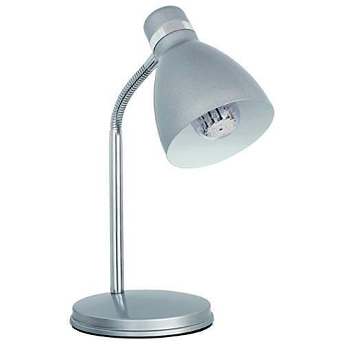 Lampara de escritorio flexible PLATA de mesa max 40W E14 220-240V 07560